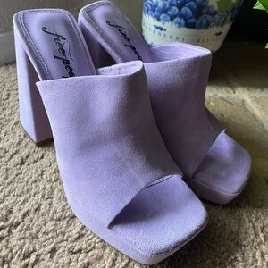 New Free People Lavender Purple Margo Mule